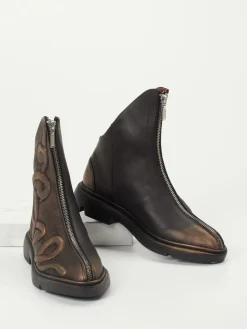 – Stiefeletten aus Metallic-Kalbleder bronzebraun-Papucei Outlet