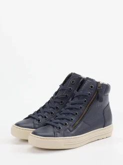 – High-Top Sneaker aus Kalbleder Dunkel-Paul Green Clearance