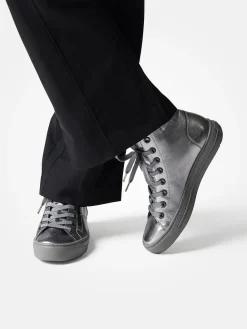 – High-Top-Sneaker aus Metallicleder-Paul Green New