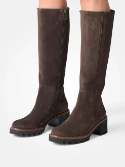 – Kniehohe Stiefel aus Veloursleder-Paul Green Online