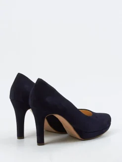 – Plateau-Pumps aus Veloursleder dunkel-Paul Green Outlet