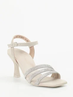 – Sandale aus Veloursleder mit Strass-Paul Green Outlet