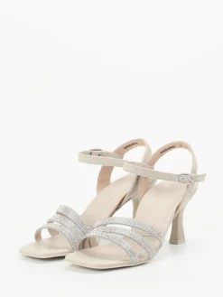 – Sandale aus Veloursleder mit Strass-Paul Green Outlet