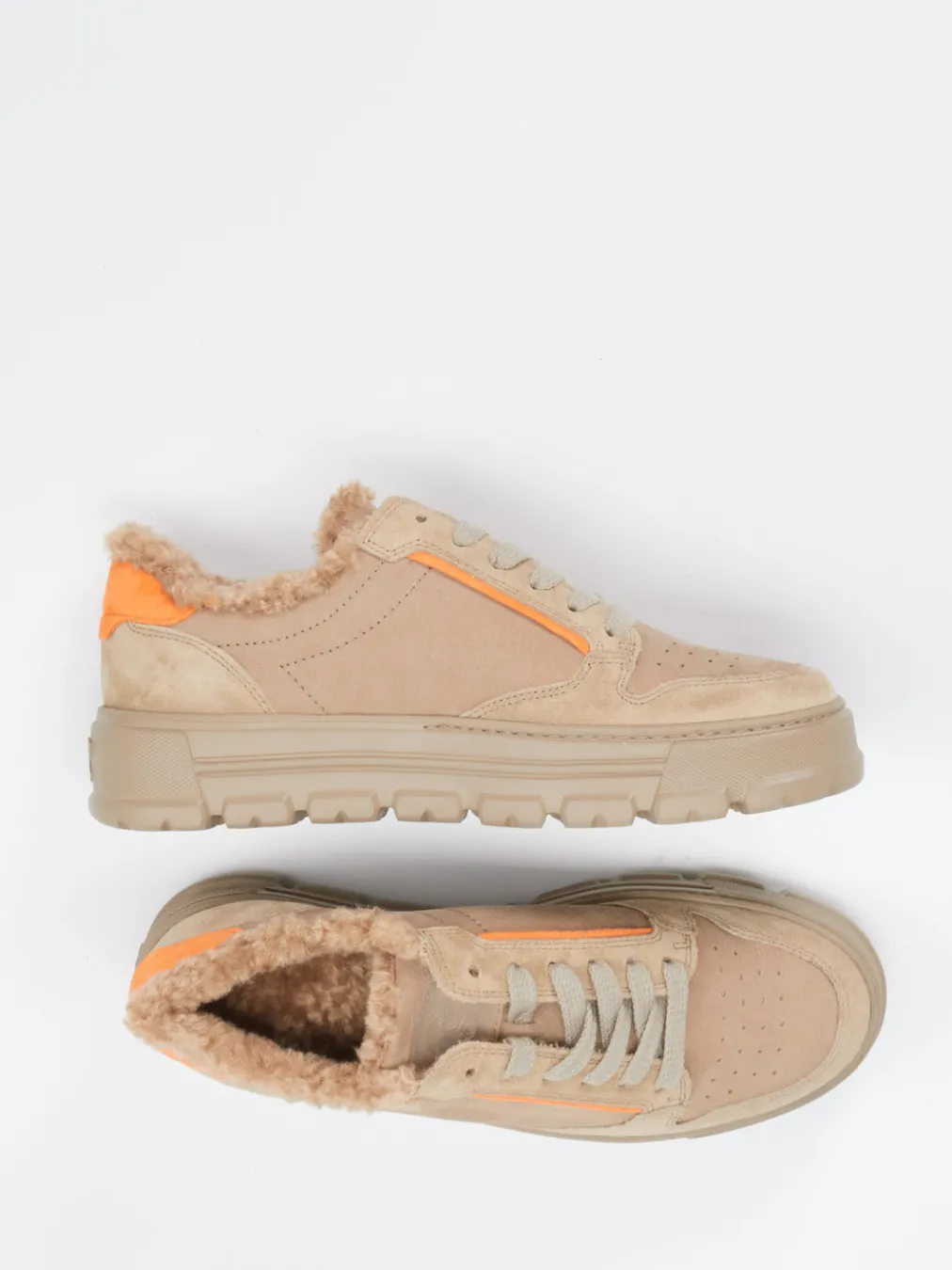 – Sneaker aus Nubukleder sandbeige-Paul Green Outlet