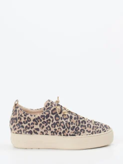 – Sneaker aus Veloursleder mit Leoprint-Paul Green Clearance