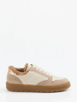 – Sneaker aus Velourleder in Creme-Beige-Paul Green New