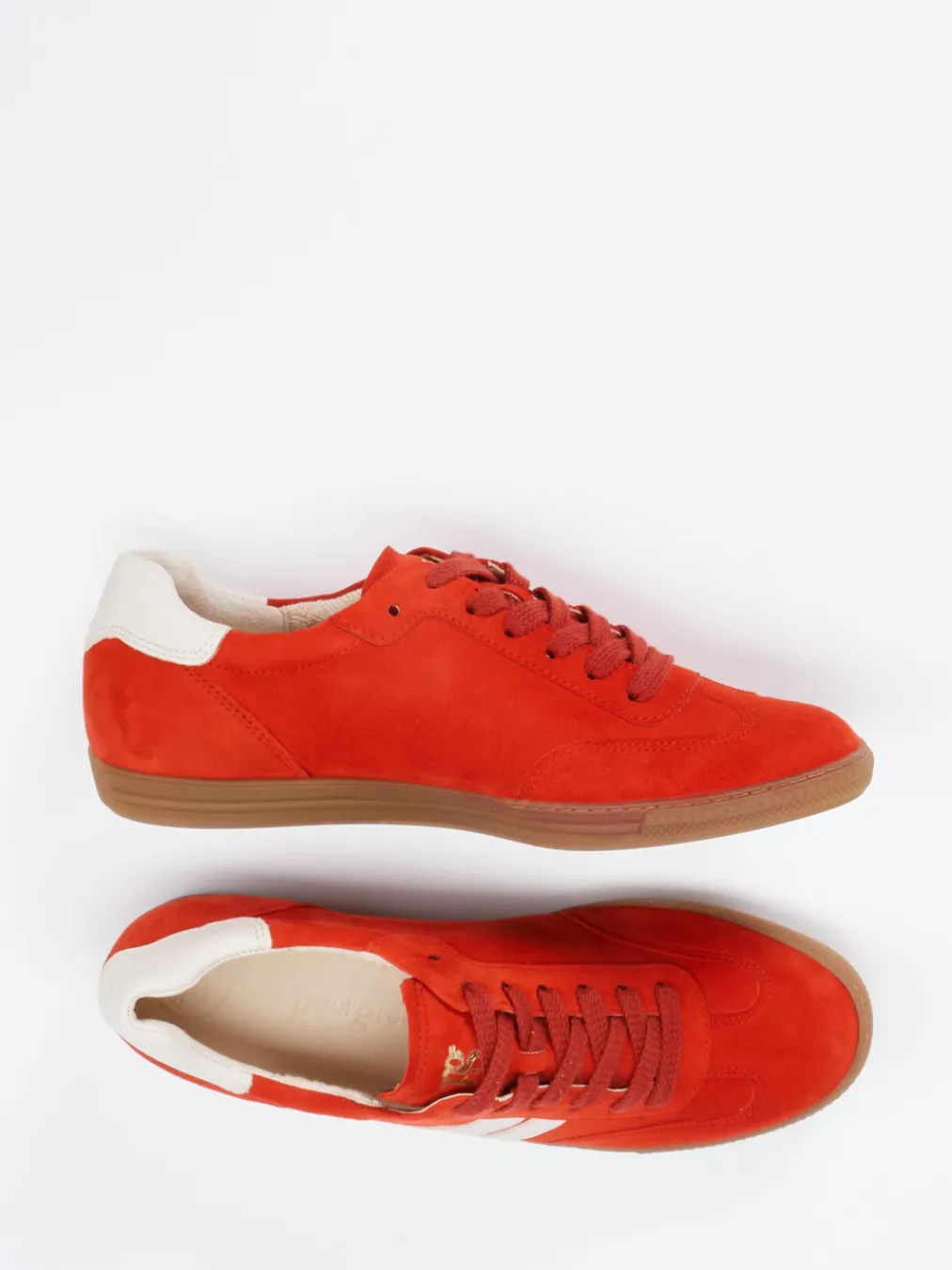 – Sneaker aus Veloursleder Tomaten-Paul Green Sale