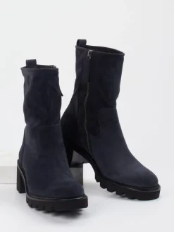 – Stiefelette aus Veloursleder Dunkel-Paul Green New