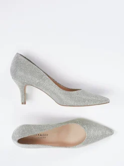 – Pumps aus Metallic-Textil Silber-Peter Kaiser Hot