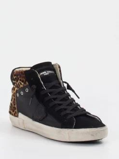 – High-Top Sneaker aus Veloursleder-Philippe Model Outlet