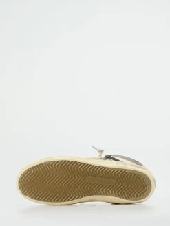 – High-Top Sneaker aus geprägtem Leder beige-Philippe Model Discount