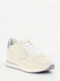 – Sneaker aus Kalbleder in Creme-Philippe Model New