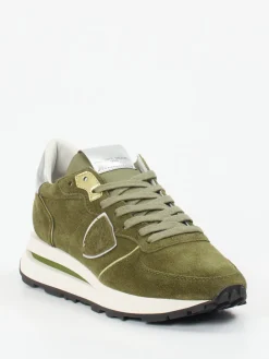 – Sneaker aus Veloursleder oliv-Philippe Model Sale