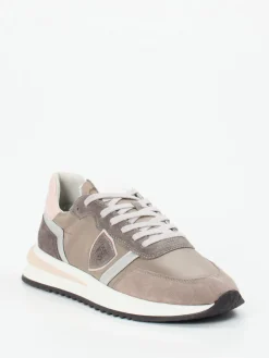 – Sneaker aus Veloursleder in Taupe-Philippe Model
