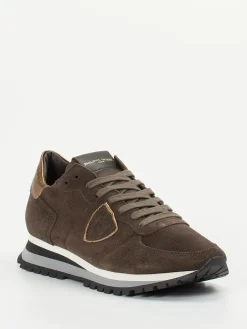 – Sneaker aus Veloursleder mokka-Philippe Model Hot