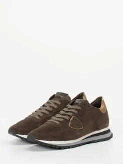 – Sneaker aus Veloursleder mokka-Philippe Model Hot