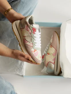 – Sneaker aus Veloursleder und Canvas-Philippe Model Hot