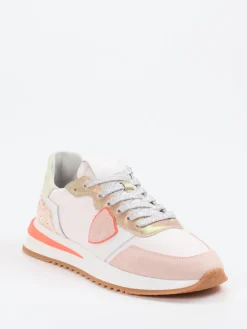 – Sneaker aus Veloursleder und Textil in Rosé-Philippe Model New