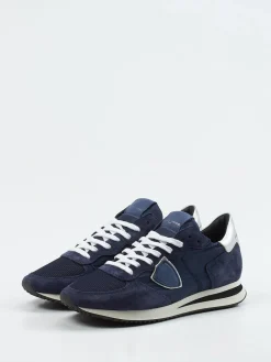 – Sneaker aus Veloursleder und Nylon-Philippe Model Outlet