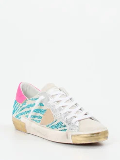 – Sneaker aus Veloursleder mit Strass-Philippe Model Discount