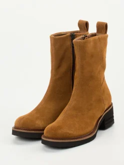 – Ankle Boots aus Veloursleder Cognac-Piedi Nudi Clearance