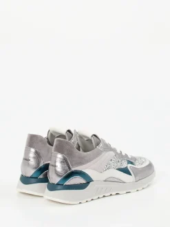 – Chunky Sneaker aus Metallicleder silber-Piedi Nudi Sale