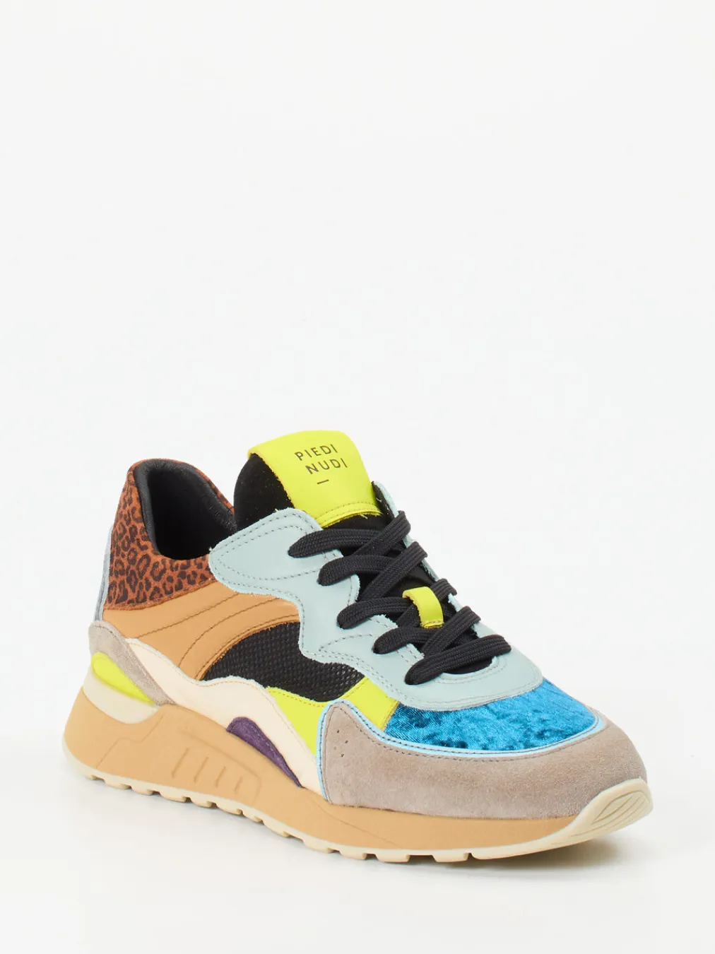 – Chunky Sneaker aus Kalbleder mehrfarbig-Piedi Nudi Discount