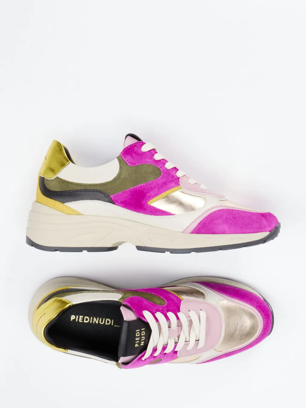 – Chunky Sneaker aus Veloursleder color-Piedi Nudi Best