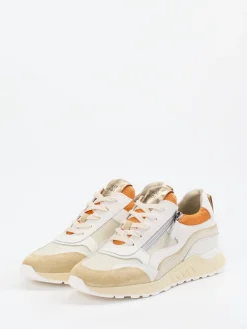 – Chunky Sneaker aus Velours- und Glattleder Beige-Piedi Nudi Outlet