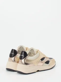 – Chunky Sneaker aus Metallicleder goldfarben-Piedi Nudi New