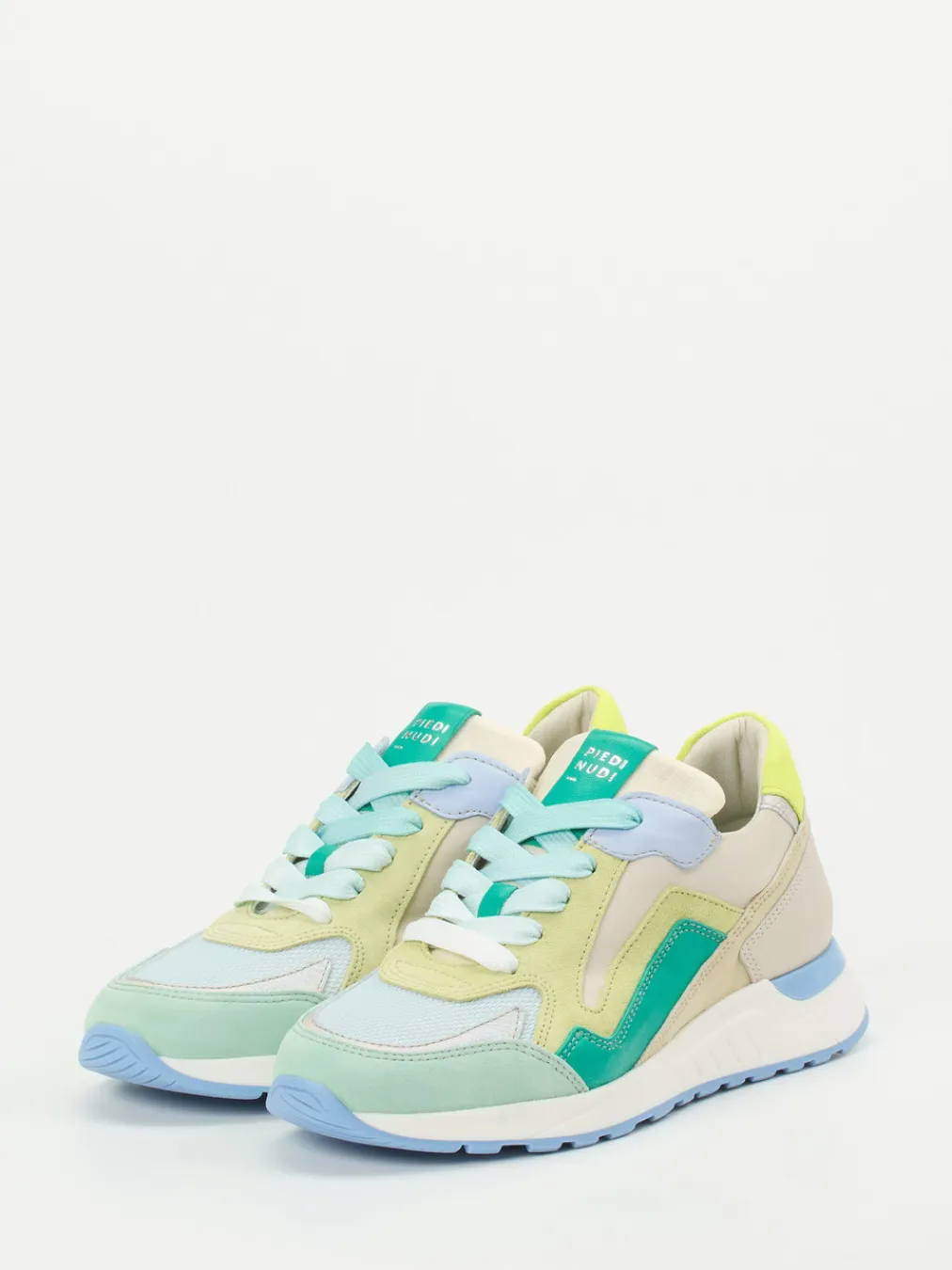 – Sneaker aus Kalbleder und Mesh Pastell-Piedi Nudi Online