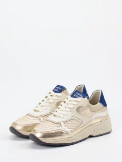 – Sneaker aus Metallicleder und Velours-Piedi Nudi Online