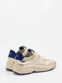 – Sneaker aus Metallicleder und Velours-Piedi Nudi Online