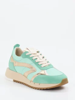 – Sneaker aus Veloursleder und Textil mint-Piedi Nudi Discount