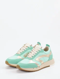 – Sneaker aus Veloursleder und Textil mint-Piedi Nudi Discount