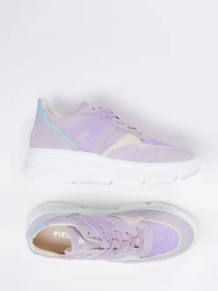 – Sneaker aus Veloursleder in Flieder-Piedi Nudi Outlet