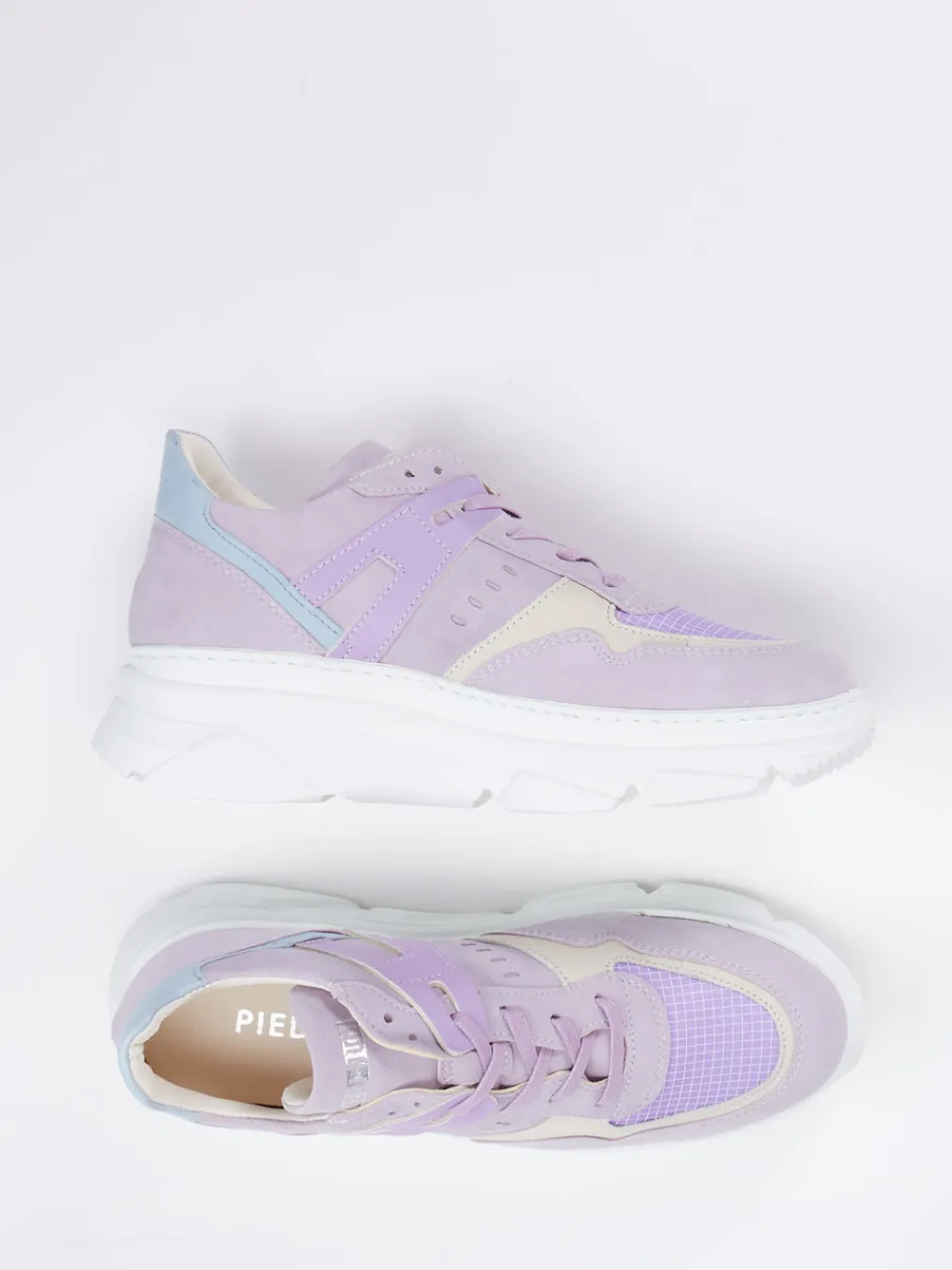 – Sneaker aus Veloursleder in Flieder-Piedi Nudi Outlet