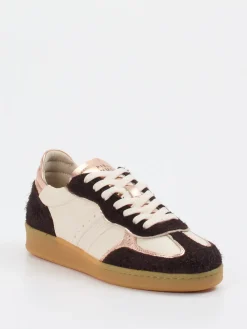 – Sneaker aus Velour/Leder in Roségold-Piedi Nudi Hot