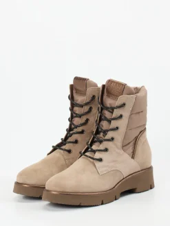 – Winter-Stiefelette aus Veloursleder Sandbeige-Piedi Nudi Hot