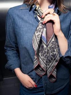 – Seidentuch aus Seide mit Ethno-Print-Pierre-Louis Mascia Outlet