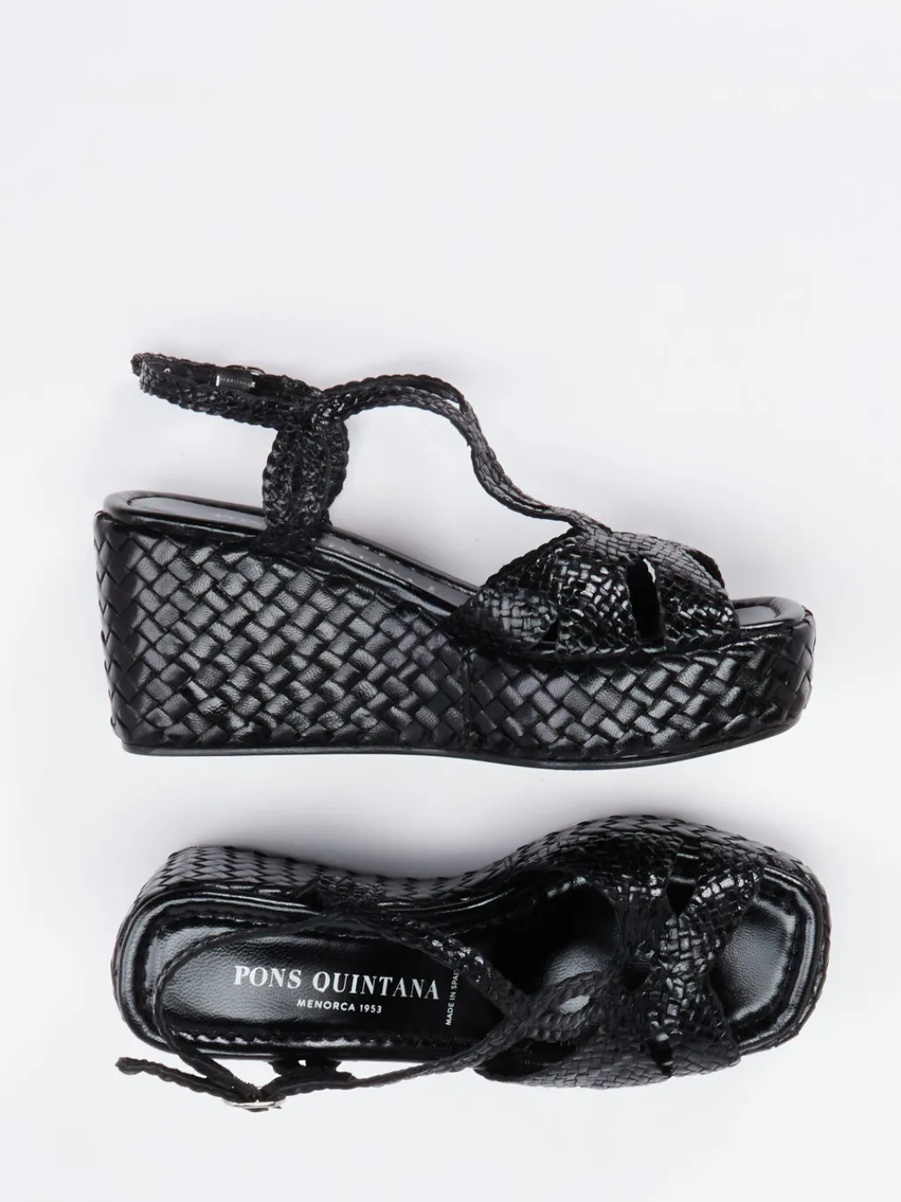 – Keilsandalette aus Flechtleder-Pons Quintana New