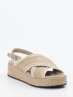 – Keilsandalette aus Flechtleder-Pons Quintana Online