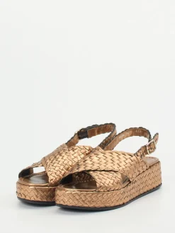 – Plateau-Sandalen aus Flechtleder kupfer-Pons Quintana Clearance