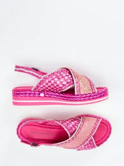 – Plateau-Sandale aus Metallicleder-Pons Quintana Online