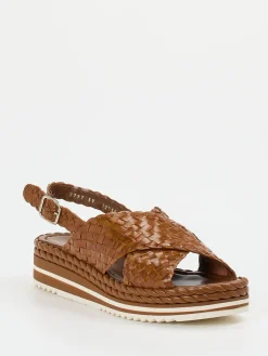 – Plateau-Sandale aus Flechtleder cognac-Pons Quintana Clearance