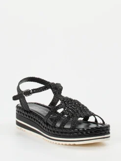 – Plateau-Sandale aus Flechtleder-Pons Quintana New