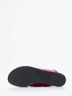 – Plateau-Sandale aus Flechtleder Fuchsia-Pons Quintana