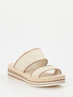 – Plateau-Sandalen aus Flechtleder Creme-Pons Quintana Clearance