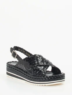 – Plateau-Sandalen aus Flechtleder-Pons Quintana Best