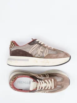 – Chunky Sneaker aus Veloursleder taupe-Premiata Clearance